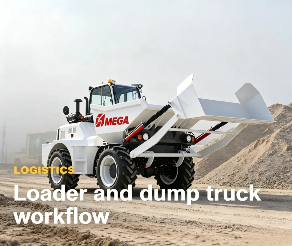 02国外项目成功案例展示-Overseas Construction Machinery Project Cases MEGA loader and dump truck logistics workflow