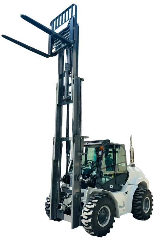 MG3582 all terrain forklift for high-low drive and mast-height review