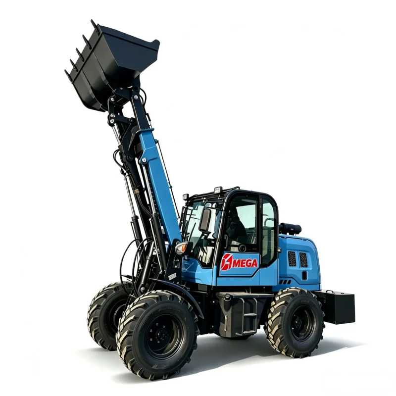 Telescopic Wheel Loader Manufacturer Guide to Reach, Residual Load and Stability TL16 telescopic wheel loader raised for dump-height and residual-load review