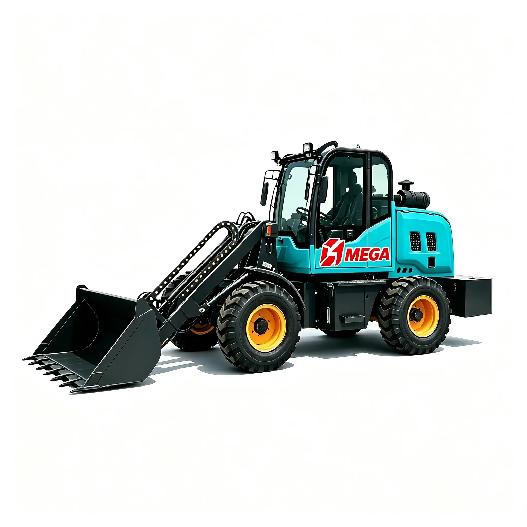 TL16 telescopic wheel loader front bucket view