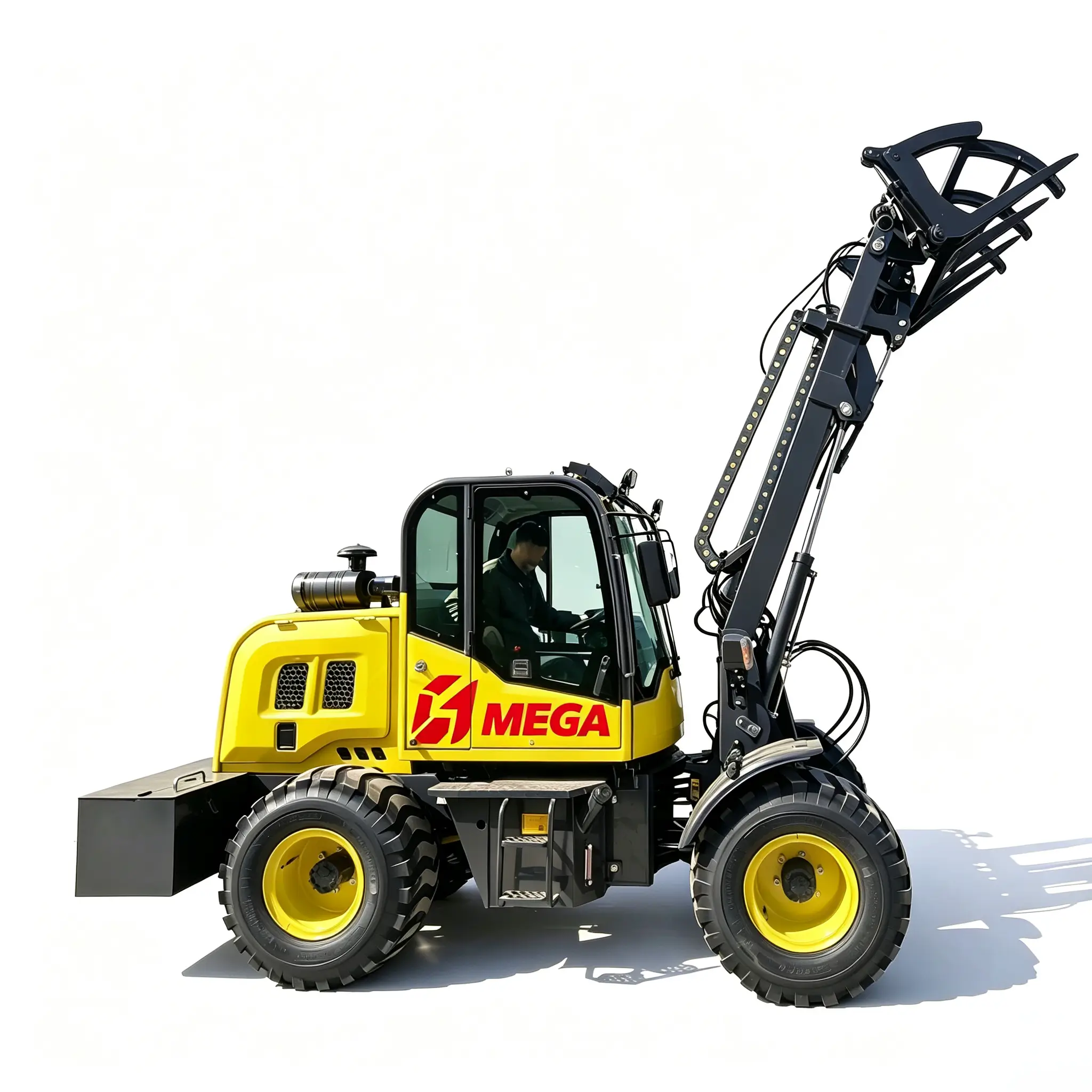 TL16 telescopic wheel loader extended boom detail